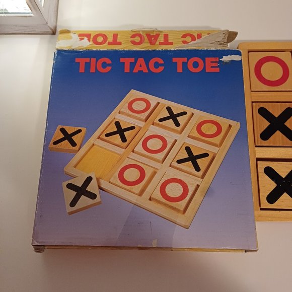 Vintage Wooden Tic Tac Toe Board Game - Picture 2 of 7